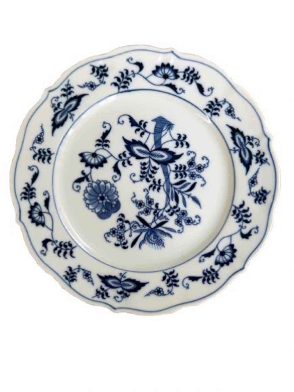 Blue Danube China Salad Plate 8.75” w/ Ribbon Banner Backstamp Farmhouse